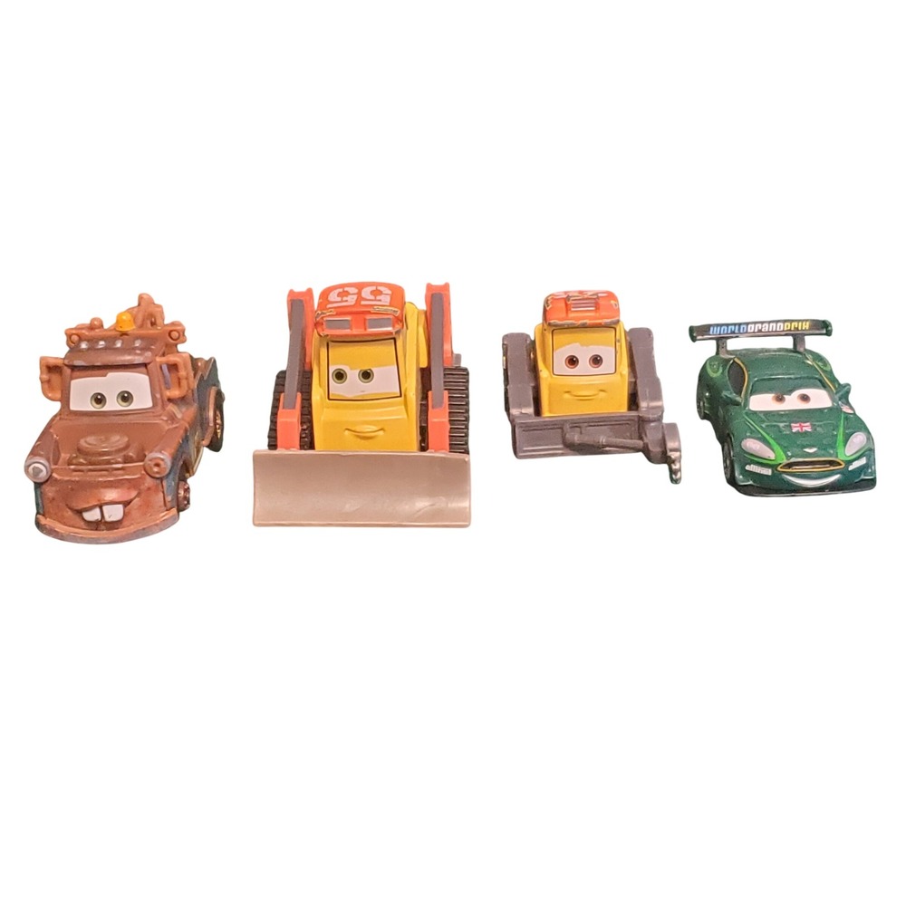 Disney Pixar Cars 2 Diecast Lot of 4 Mater Nigel Gearsley Avalanche Drip Mattel